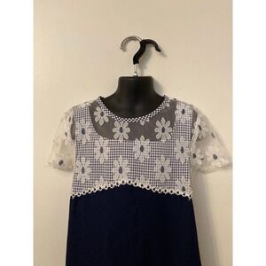 Vintage‎ 1990s Sweet Soda Daisy Gingham Maxi Dress